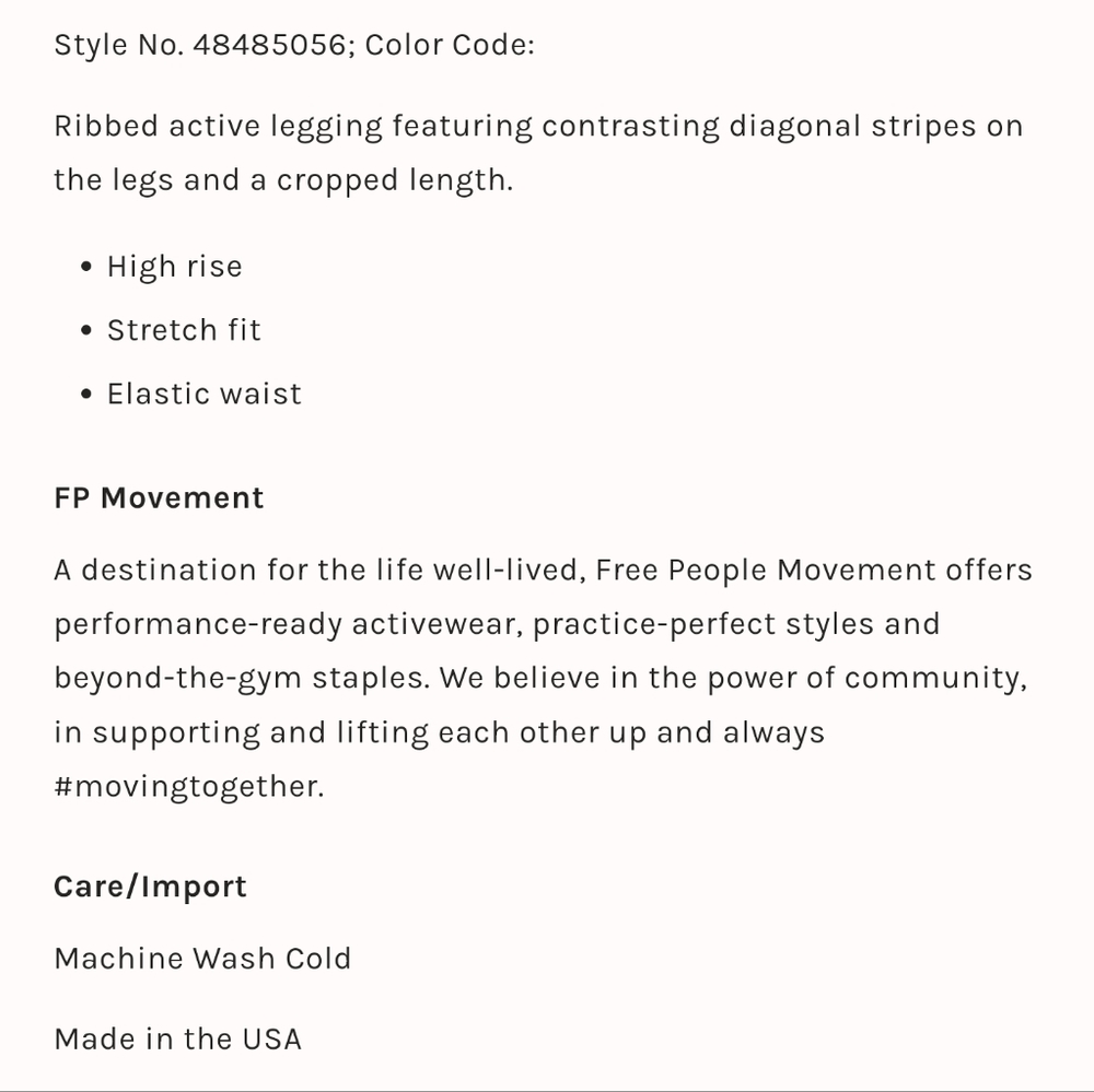 Final Price EUC Free People Movement Finish Line Leggings - Picture 3 of 15